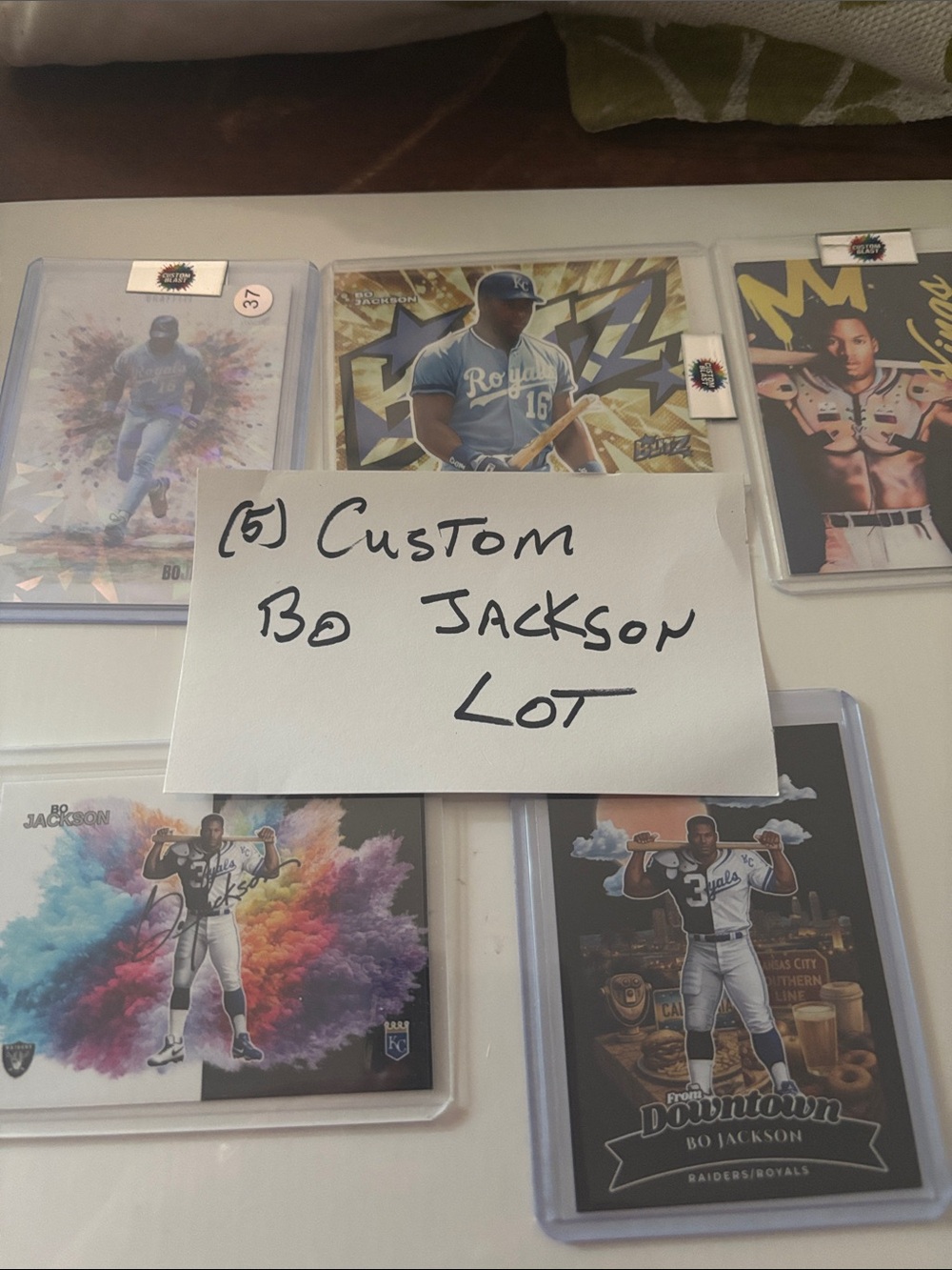 Bo Jackson Cards - Blue, Black, Gold Accents